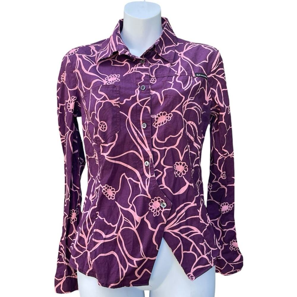 Authentic Y2K Dolce & Gabbana floral cotton button down shirt
